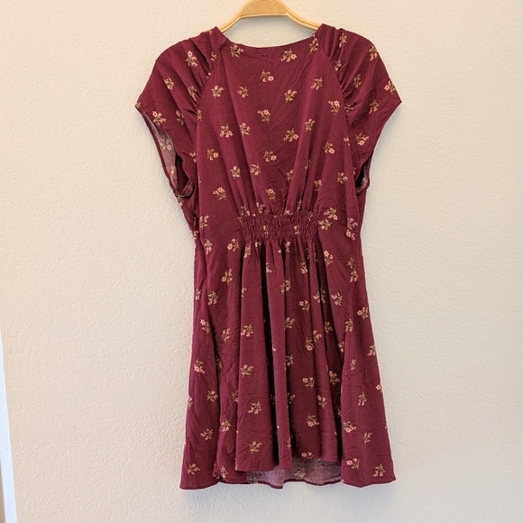 Free People Everyone's Favorite Mini Dress Earth Red Combo Small - Picture 9 of 10